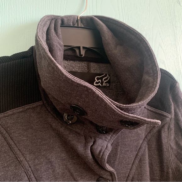 5for20 FOX gray button down coat - Picture 11 of 14